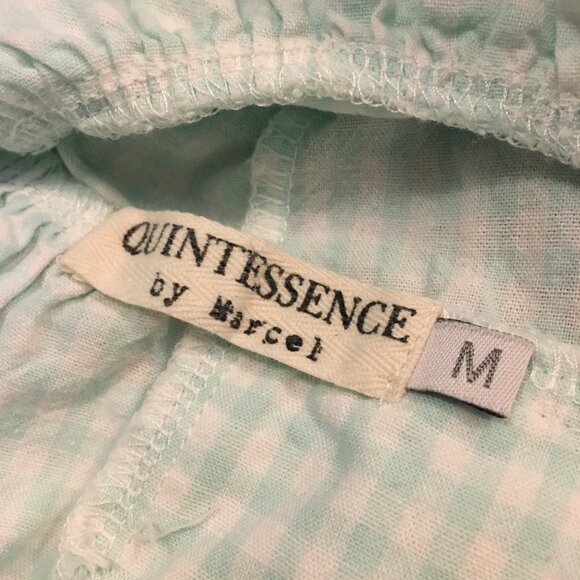 French Quintessence Elgantine Dress in Powder Blue Gingham Cotton - Picture 10 of 16